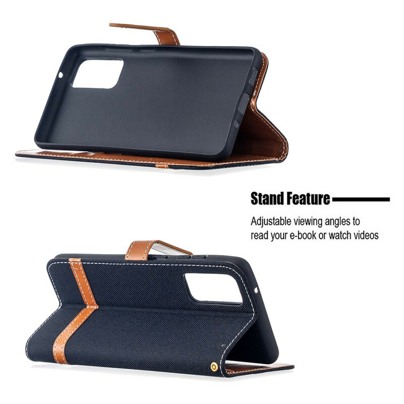 Housse Samsung Galaxy S20 FE Tissu et Effet Cuir à Lanière