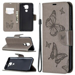 Housse Xiaomi Redmi Note 9 Papillons et Rabat Oblique Housse Xiaomi Redmi Note 9 Papillons et Rabat Oblique