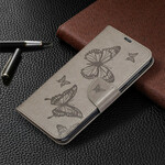 Housse Xiaomi Redmi Note 9 Papillons et Rabat Oblique Housse Xiaomi Redmi Note 9 Papillons et Rabat Oblique
