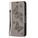 Housse Xiaomi Redmi Note 9 Papillons et Rabat Oblique Housse Xiaomi Redmi Note 9 Papillons et Rabat Oblique