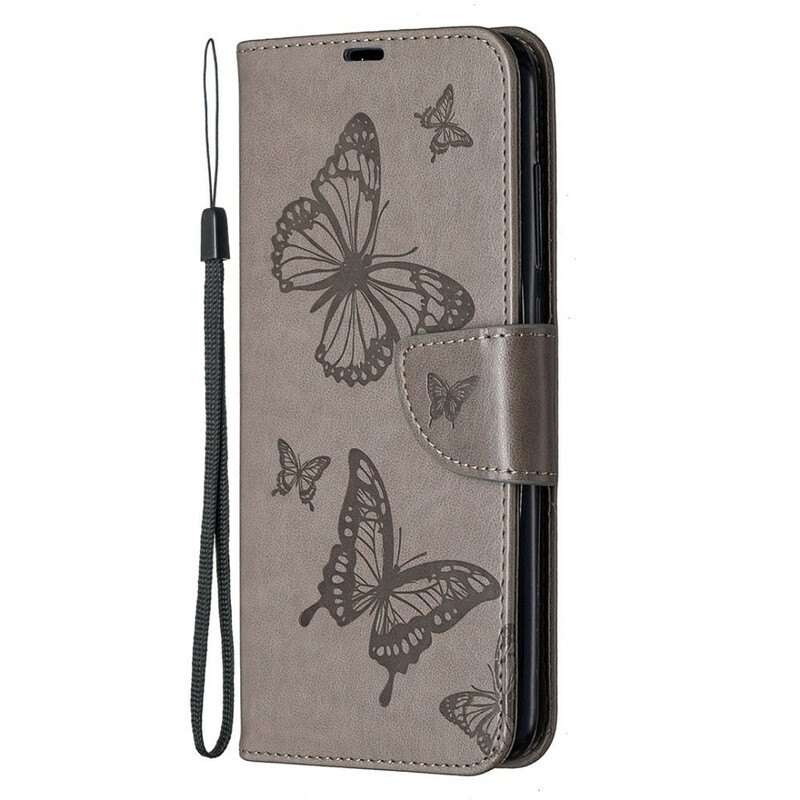 Housse Xiaomi Redmi Note 9 Papillons et Rabat Oblique Housse Xiaomi Redmi Note 9 Papillons et Rabat Oblique
