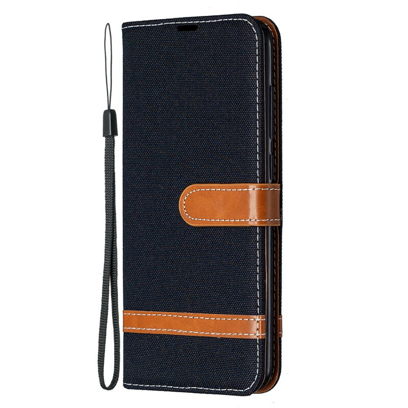 Housse Xiaomi redmi Note 9 Tissu Et Effet Cuir Housse Xiaomi redmi Note 9 Tissu Et Effet Cuir