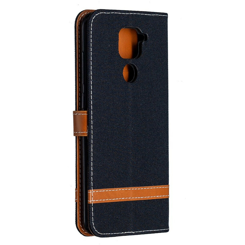 Housse Xiaomi redmi Note 9 Tissu Et Effet Cuir Housse Xiaomi redmi Note 9 Tissu Et Effet Cuir