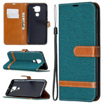 Housse Xiaomi redmi Note 9 Tissu Et Effet Cuir