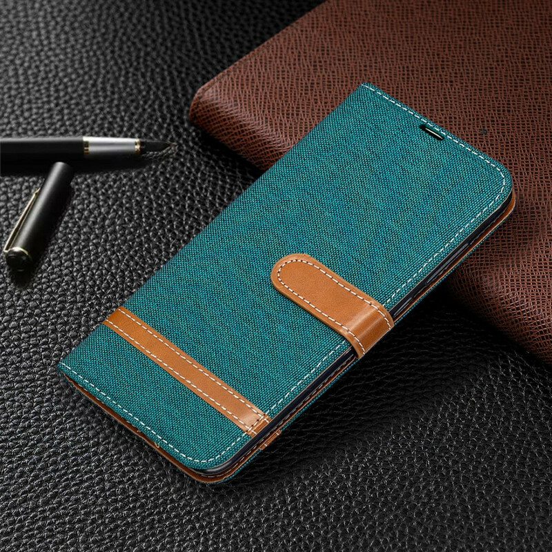 Housse Xiaomi redmi Note 9 Tissu Et Effet Cuir