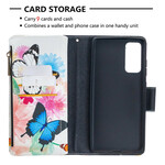 Housse Samsung Galaxy S20 FE Poche Zippée Papillons Housse Samsung Galaxy S20 FE Poche Zippée Papillons