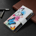 Housse Samsung Galaxy S20 FE Poche Zippée Papillons Housse Samsung Galaxy S20 FE Poche Zippée Papillons