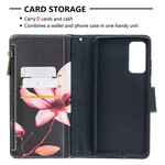 Housse Samsung Galaxy S20 FE Poche Zippée Fleur Housse Samsung Galaxy S20 FE Poche Zippée Fleur