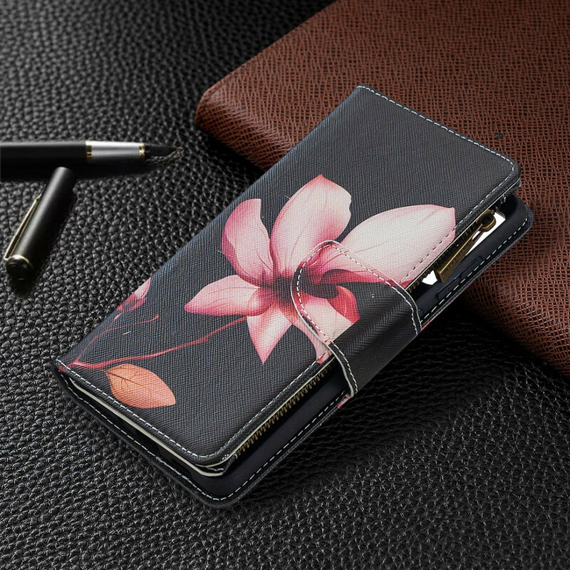 Housse Samsung Galaxy S20 FE Poche Zippée Fleur Housse Samsung Galaxy S20 FE Poche Zippée Fleur
