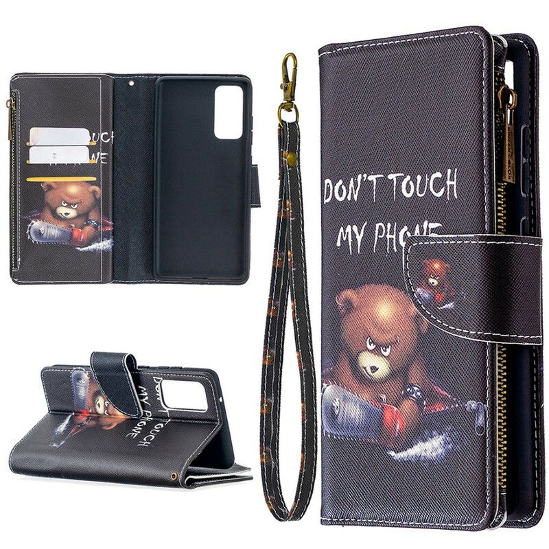 Housse Samsung Galaxy S20 FE Poche Zippée Ours Housse Samsung Galaxy S20 FE Poche Zippée Ours