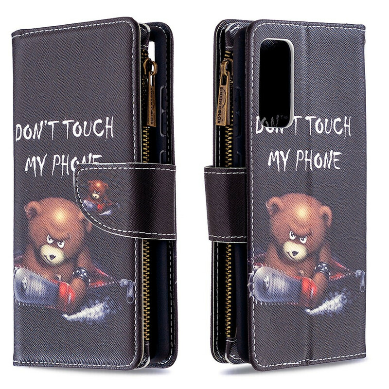 Housse Samsung Galaxy S20 FE Poche Zippée Ours Housse Samsung Galaxy S20 FE Poche Zippée Ours