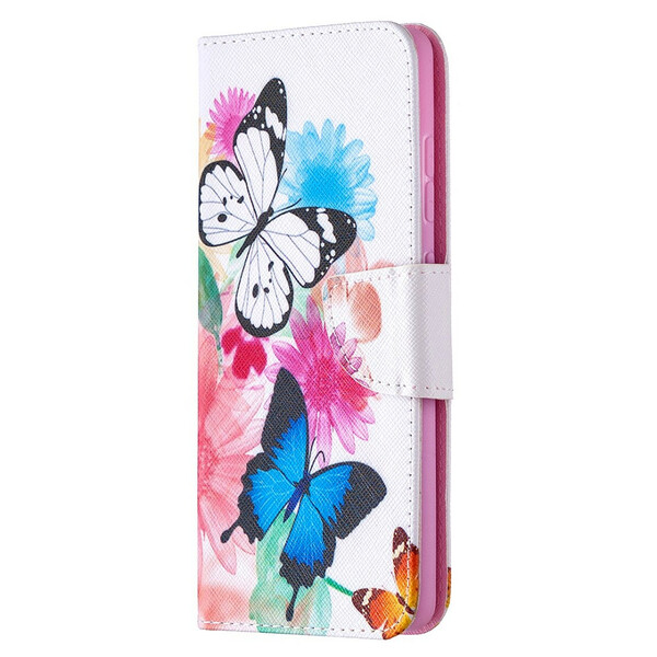 Housse Samsung Galaxy S20 FE Papillons et Fleurs Peints