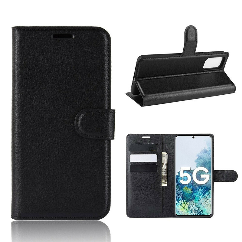 Housse Samsung Galaxy S20 FE Simili Cuir Litchi Classique Housse Samsung Galaxy S20 FE Simili Cuir Litchi Classique