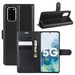 Housse Samsung Galaxy S20 FE Simili Cuir Litchi Classique Housse Samsung Galaxy S20 FE Simili Cuir Litchi Classique
