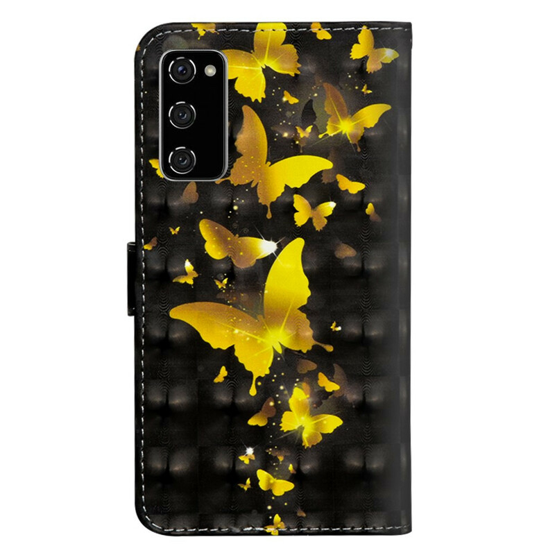 Housse Samsung Galaxy S20 FE Papillons Jaunes Housse Samsung Galaxy S20 FE Papillons Jaunes