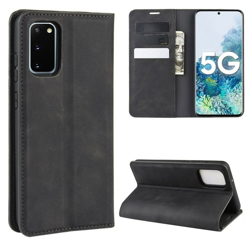 Flip Cover Samsung Galaxy S20 FE Effet Cuir Douceur