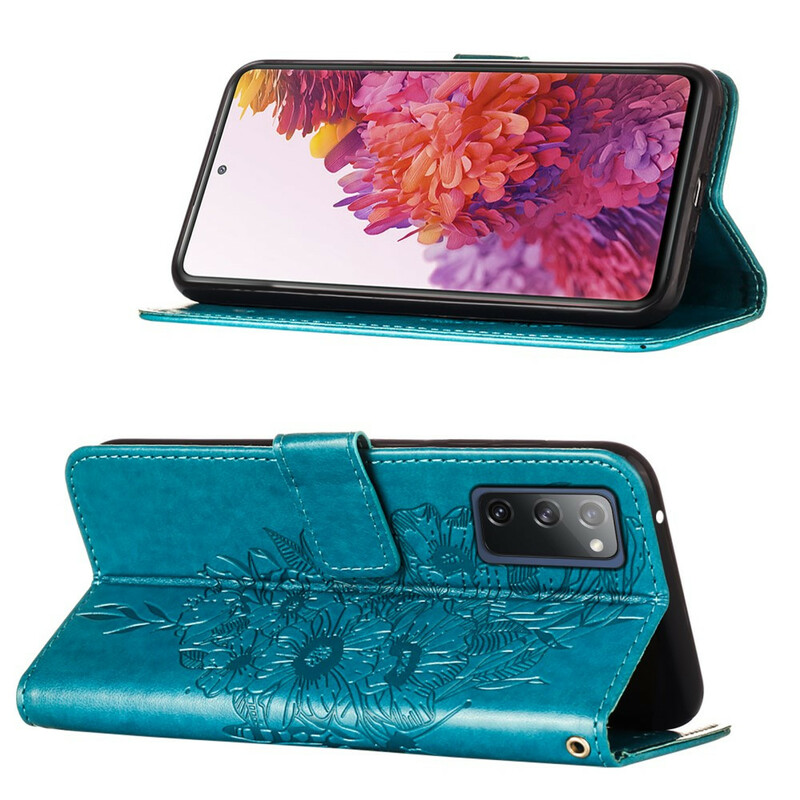Housse Samsung Galaxy S20 FE Papillon Design avec Lanière Housse Samsung Galaxy S20 FE Papillon Design avec Lanière