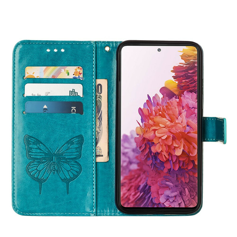 Housse Samsung Galaxy S20 FE Papillon Design avec Lanière Housse Samsung Galaxy S20 FE Papillon Design avec Lanière