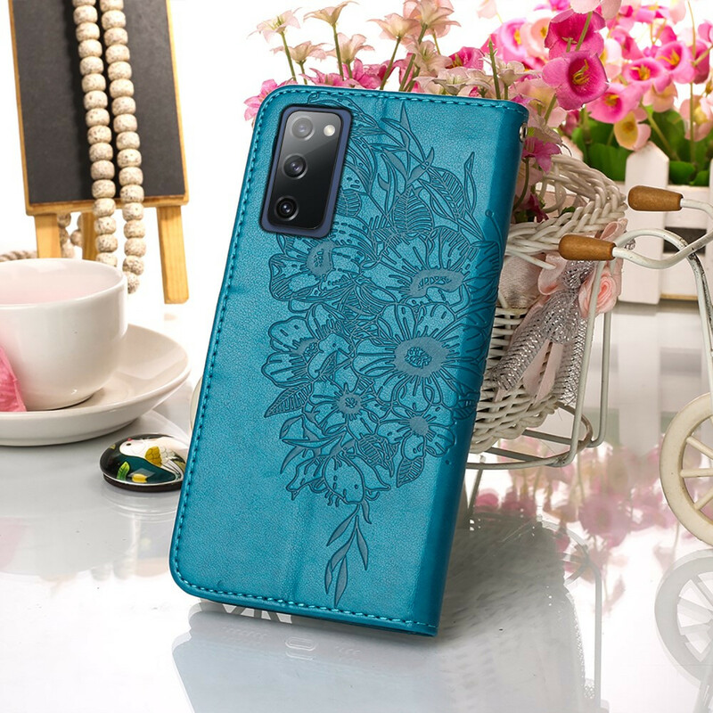 Housse Samsung Galaxy S20 FE Papillon Design avec Lanière