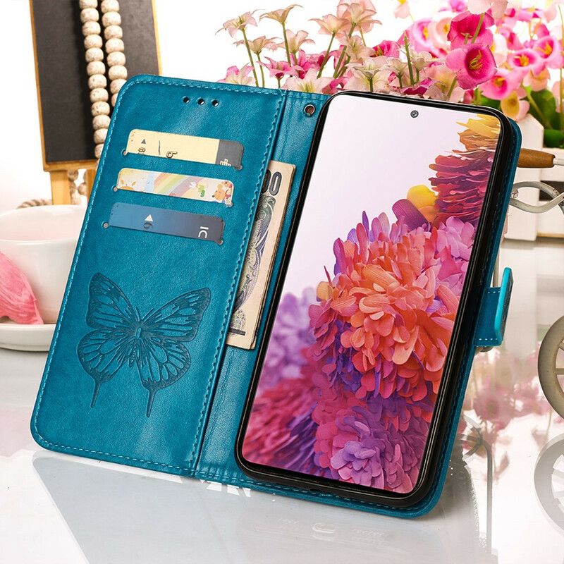 Housse Samsung Galaxy S20 FE Papillon Design avec Lanière Housse Samsung Galaxy S20 FE Papillon Design avec Lanière