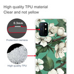 Coque OnePlus 8T Fleurs Blanches Peintes