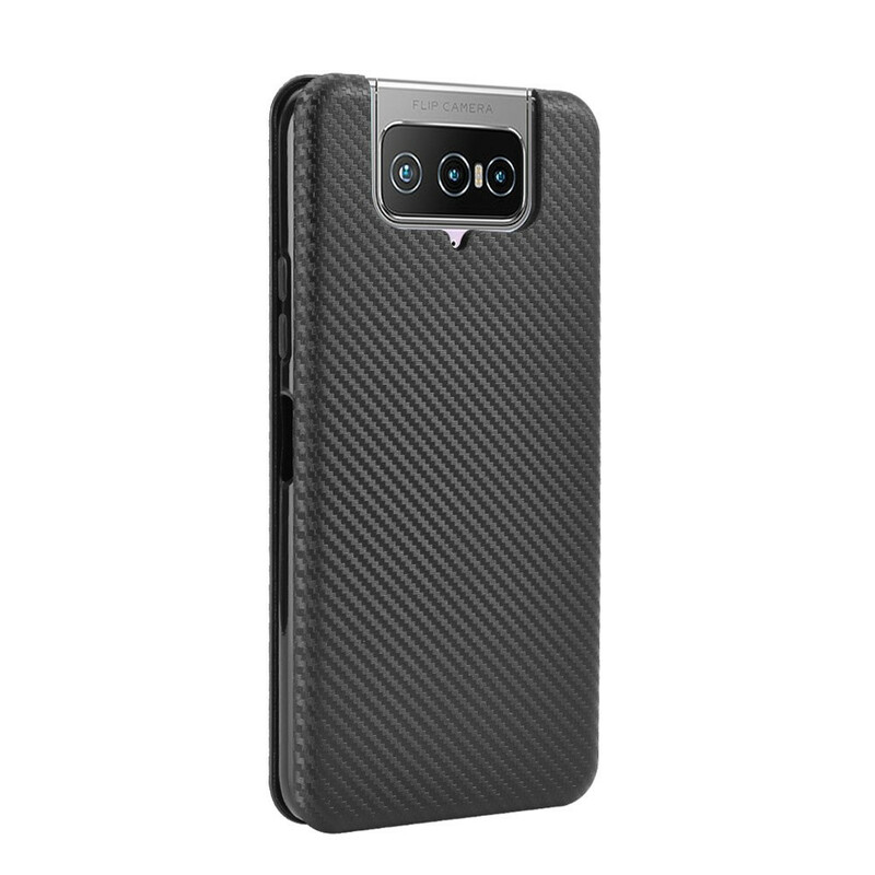 Flip Cover Asus ZenFone 7 / 7 Pro Silicone Carbone Flip Cover Asus ZenFone 7 / 7 Pro Silicone Carbone