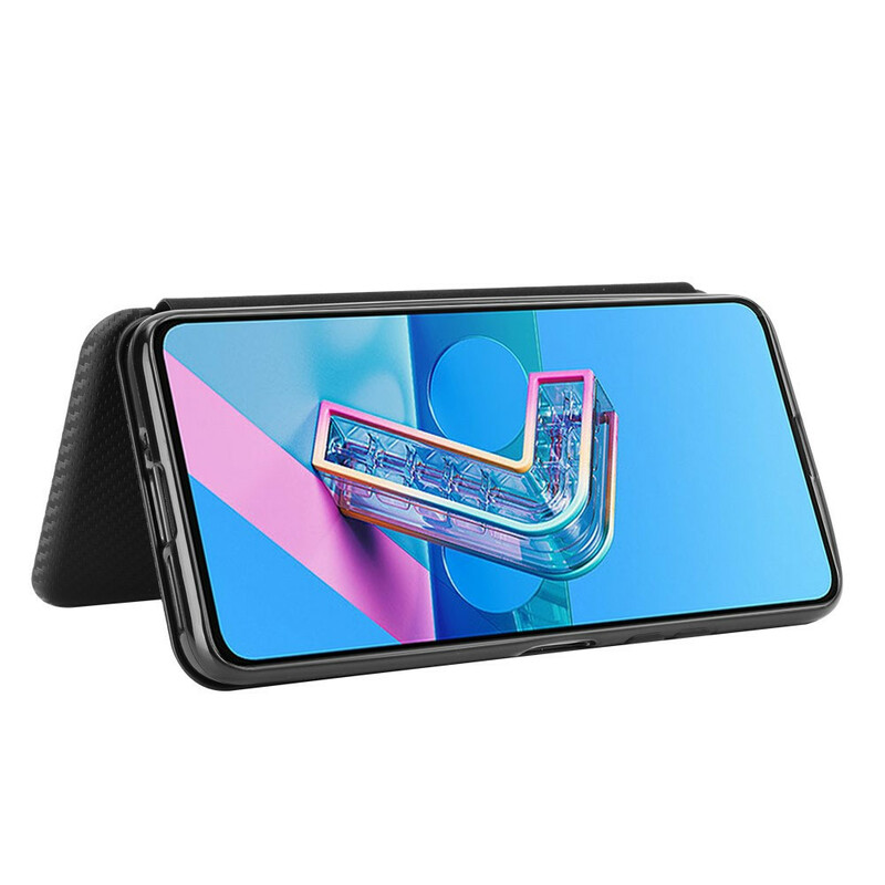 Flip Cover Asus ZenFone 7 / 7 Pro Silicone Carbone Flip Cover Asus ZenFone 7 / 7 Pro Silicone Carbone