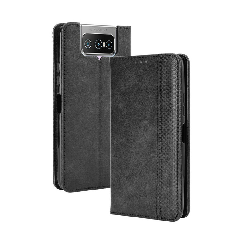 Flip Cover Asus ZenFone 7 / 7 Pro Effet Cuir Vintage Stylisé Flip Cover Asus ZenFone 7 / 7 Pro Effet Cuir Vintage Stylisé