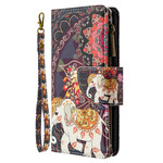 Housse Huawei P Smart 2020 Poche Zippée Éléphant Housse Huawei P Smart 2020 Poche Zippée Éléphant