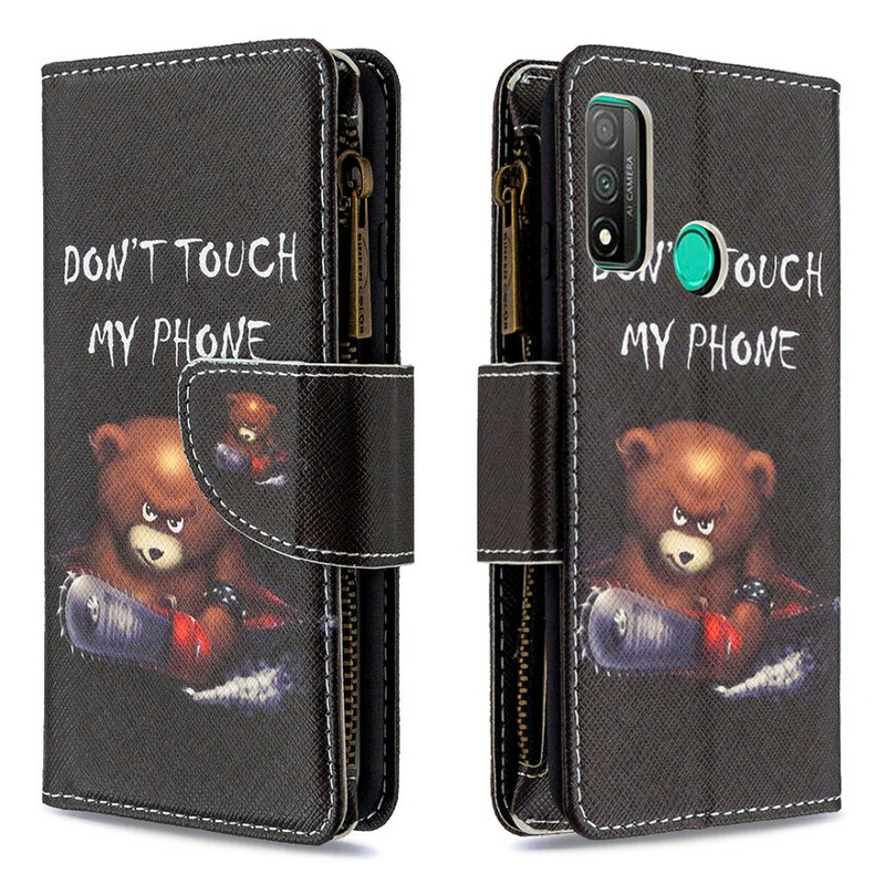 Housse Huawei P Smart 2020 Poche Zippée Ours Housse Huawei P Smart 2020 Poche Zippée Ours