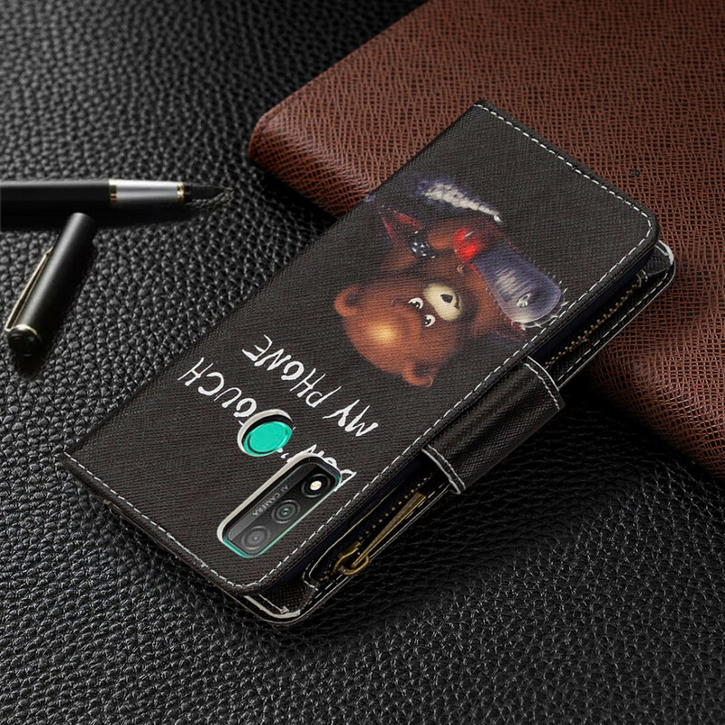 Housse Huawei P Smart 2020 Poche Zippée Ours Housse Huawei P Smart 2020 Poche Zippée Ours