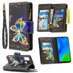 Housse Huawei P Smart 2020 Poche Zippée Papillons Housse Huawei P Smart 2020 Poche Zippée Papillons