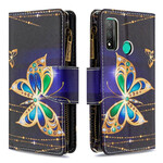 Housse Huawei P Smart 2020 Poche Zippée Papillons Housse Huawei P Smart 2020 Poche Zippée Papillons