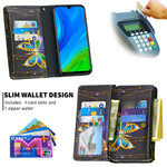 Housse Huawei P Smart 2020 Poche Zippée Papillons Housse Huawei P Smart 2020 Poche Zippée Papillons