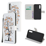 Housse Huawei P Smart S Funky Cats à Lanière Housse Huawei P Smart S Funky Cats à Lanière