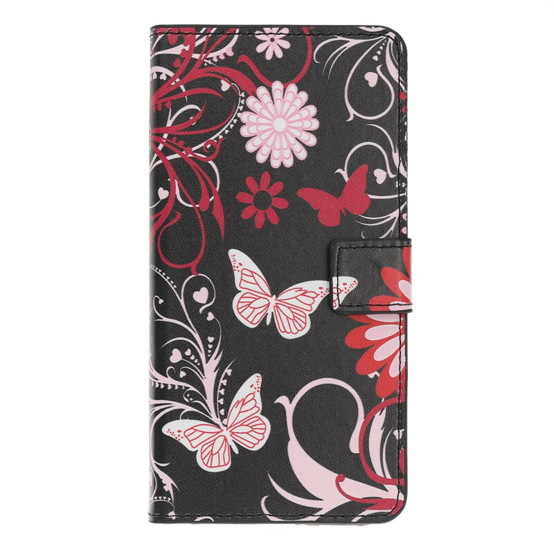 Housse Huawei P Smart S Papillons et Fleurs