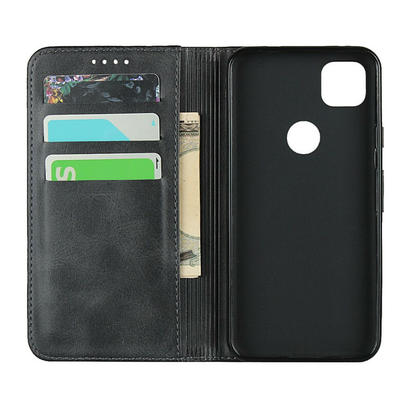 Flip Cover Google Pixel 4a Premium Simili Cuir Coutures Flip Cover Google Pixel 4a Premium Simili Cuir Coutures