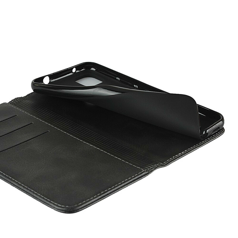 Flip Cover Google Pixel 4a Premium Simili Cuir Coutures Flip Cover Google Pixel 4a Premium Simili Cuir Coutures