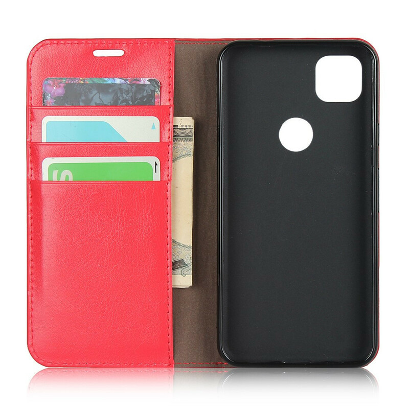 Flip Cover Google Pixel 4a Cuir Véritable Flip Cover Google Pixel 4a Cuir Véritable
