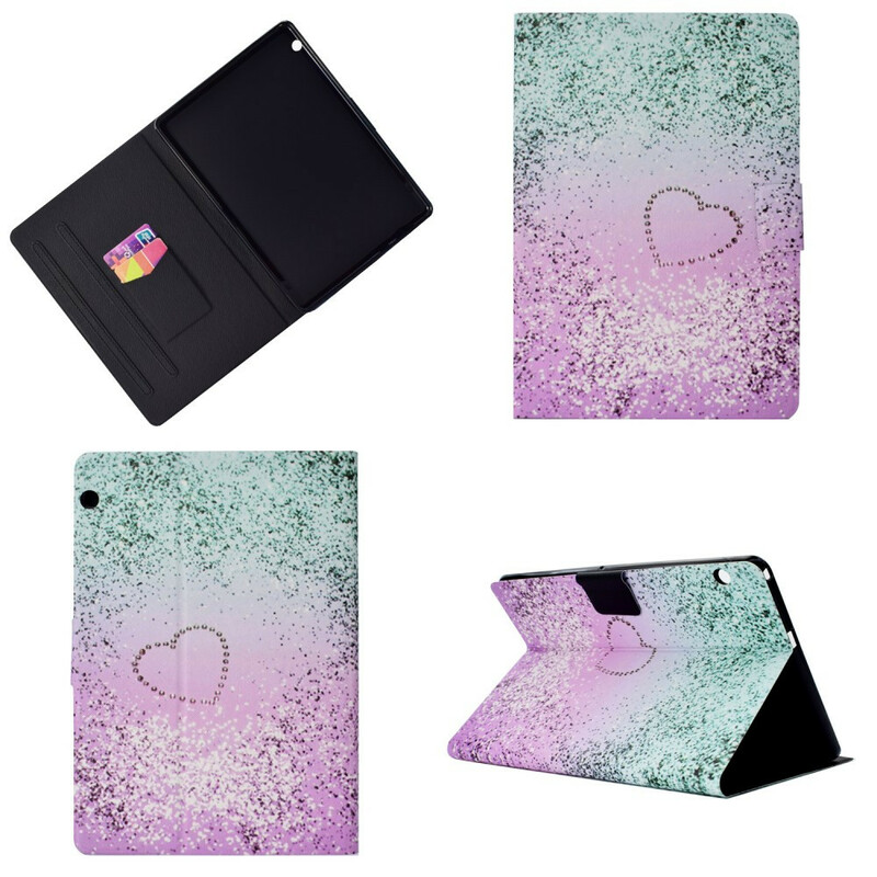 Housse Huawei MediaPad T3 10 Paillettes Coeur Housse Huawei MediaPad T3 10 Paillettes Coeur
