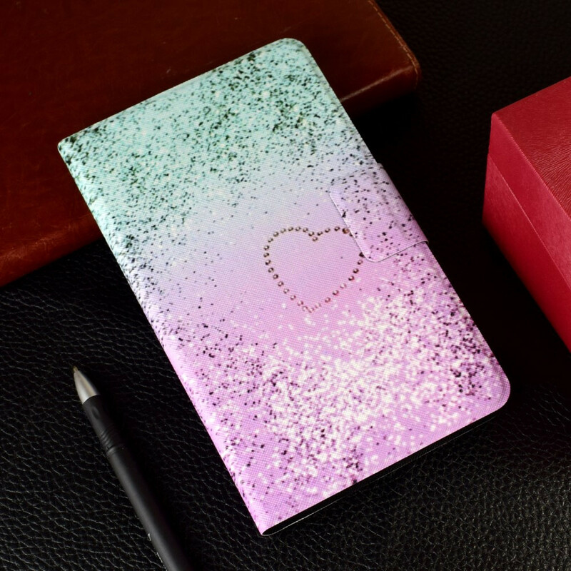 Housse Huawei MediaPad T3 10 Paillettes Coeur Housse Huawei MediaPad T3 10 Paillettes Coeur