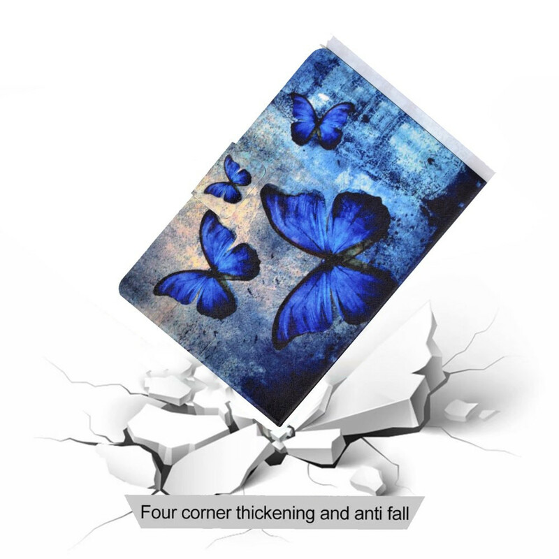 Housse Huawei MediaPad T3 10 Papillons Bleus Housse Huawei MediaPad T3 10 Papillons Bleus