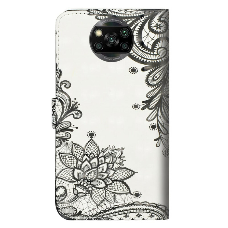 Housse Poco X3 Fleurs Dentelle Housse Poco X3 Fleurs Dentelle