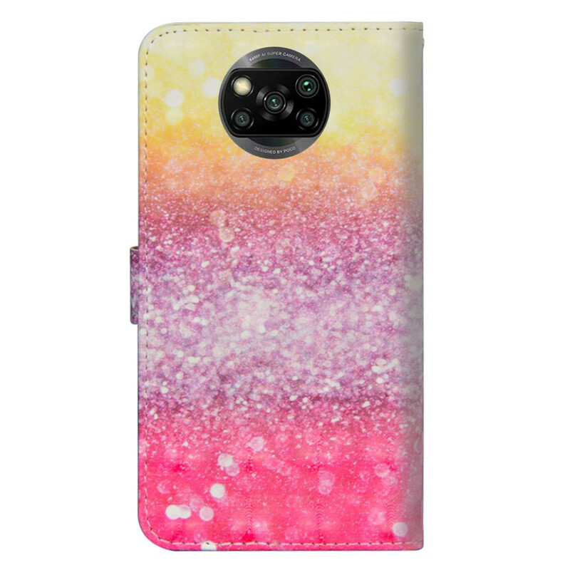 Housse Poco X3 Dégradé Paillettes Magentas Housse Poco X3 Dégradé Paillettes Magentas