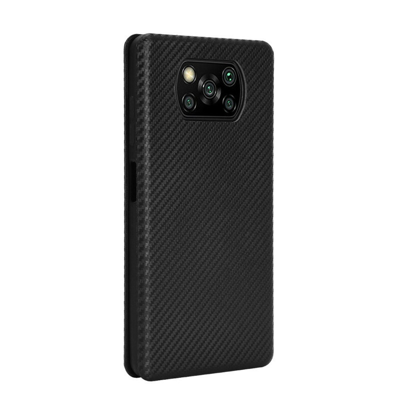 Flip Cover Poco X3 Fibre Carbone Colorée Flip Cover Poco X3 Fibre Carbone Colorée