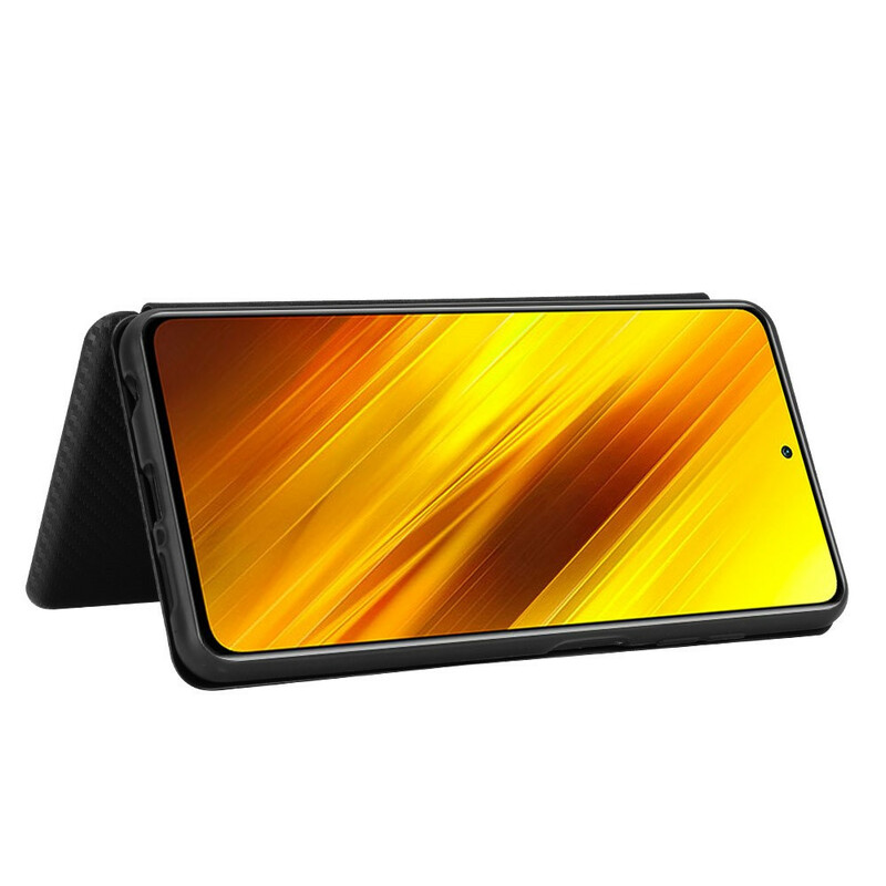 Flip Cover Poco X3 Fibre Carbone Colorée Flip Cover Poco X3 Fibre Carbone Colorée