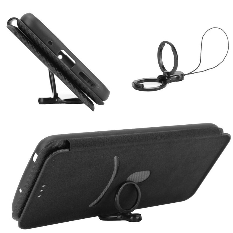 Flip Cover Poco X3 Fibre Carbone Colorée Flip Cover Poco X3 Fibre Carbone Colorée