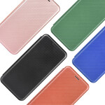 Flip Cover Poco X3 Fibre Carbone Colorée Flip Cover Poco X3 Fibre Carbone Colorée
