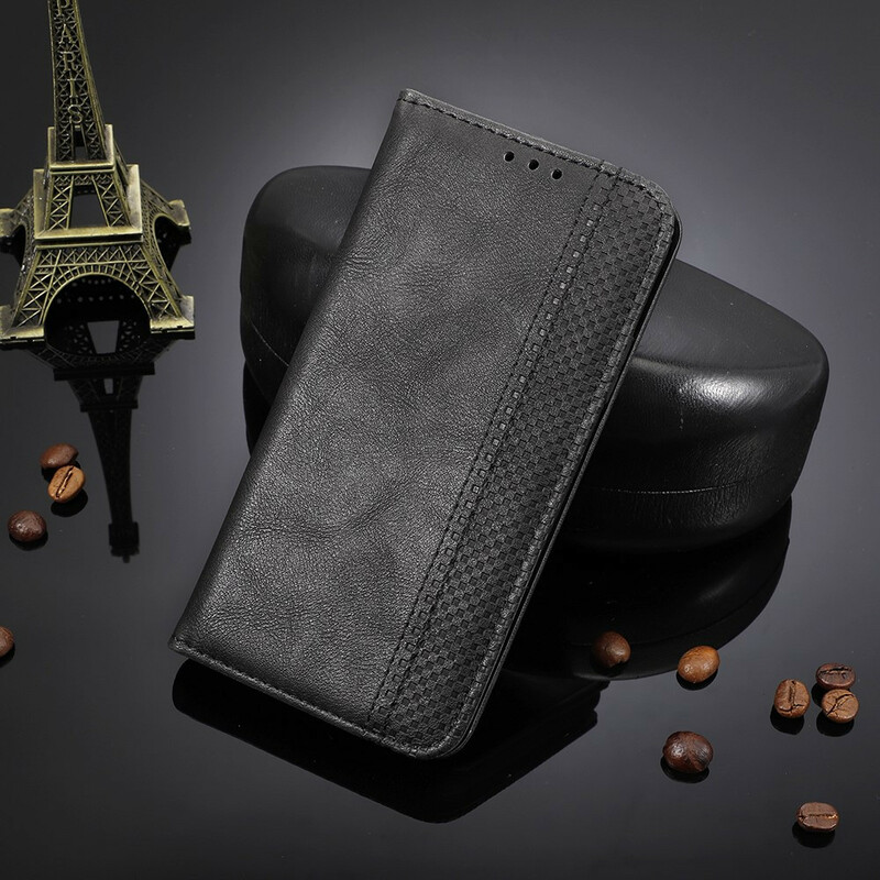 Flip Cover Poco X3 Effet Cuir Vintage Stylisé Flip Cover Poco X3 Effet Cuir Vintage Stylisé