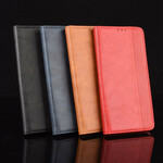 Flip Cover Poco X3 Effet Cuir Vintage Stylisé Flip Cover Poco X3 Effet Cuir Vintage Stylisé